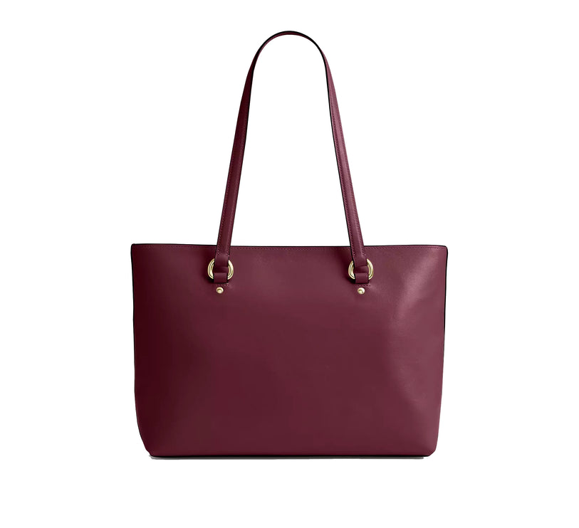 Coach Women's Station Tote Bag Gold/Dark Cherry