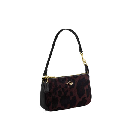 Coach Women's Nolita 19 In Haircalf With Leopard Print Gold/Dark Leopard