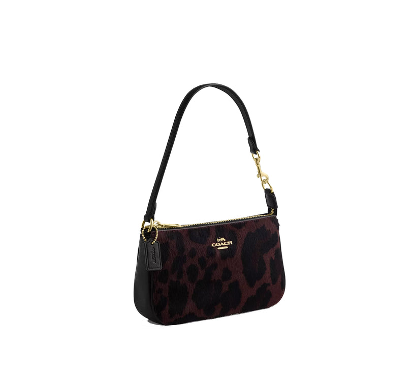 Coach Women's Nolita 19 In Haircalf With Leopard Print Gold/Dark Leopard