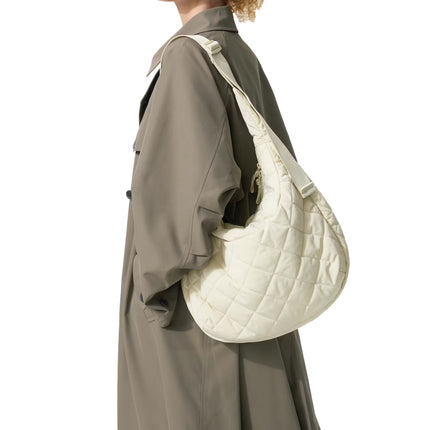 Uniqlo Unisex Quilted Puffy Shoulder Bag 30 Natural