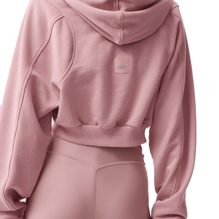 alo Women's Sweet Escape Zip Up Hoodie Vintage Pink