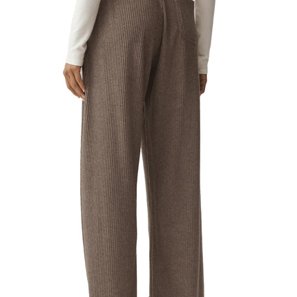 alo Women's Muse Wide Leg Pant Java Brown Heather