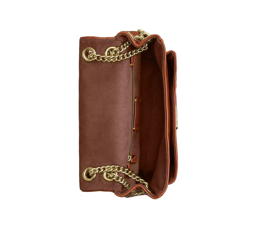 Coach Women's Elodie Crossbody Bag 24 With Quilting Gold/Cinnamon
