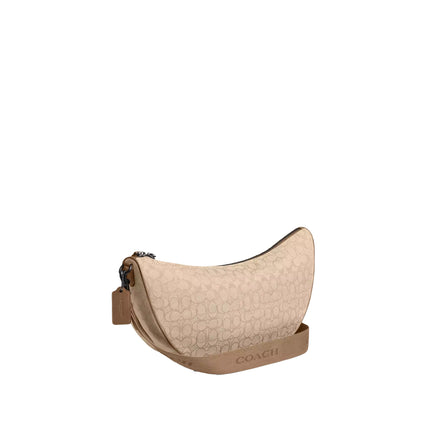 Coach Unisex Hall Soft Sling Bag 45 In Signature Jacquard Khaki