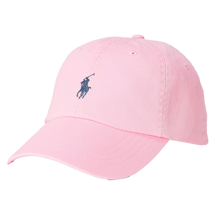 Polo Ralph Lauren Unisex The Iconic Cotton Chino Ball Cap Carmel Pink /Blue