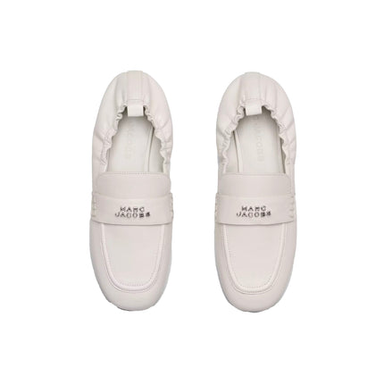 Marc Jacobs Women's The Leather Jude Loafer Cotton White