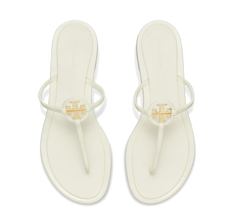 Tory Burch Women's Mini Miller Jelly Sandal Ivory/Gold