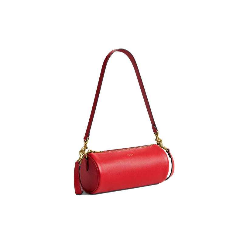 Coach Women's Barrel Bag Brass/Scarlet