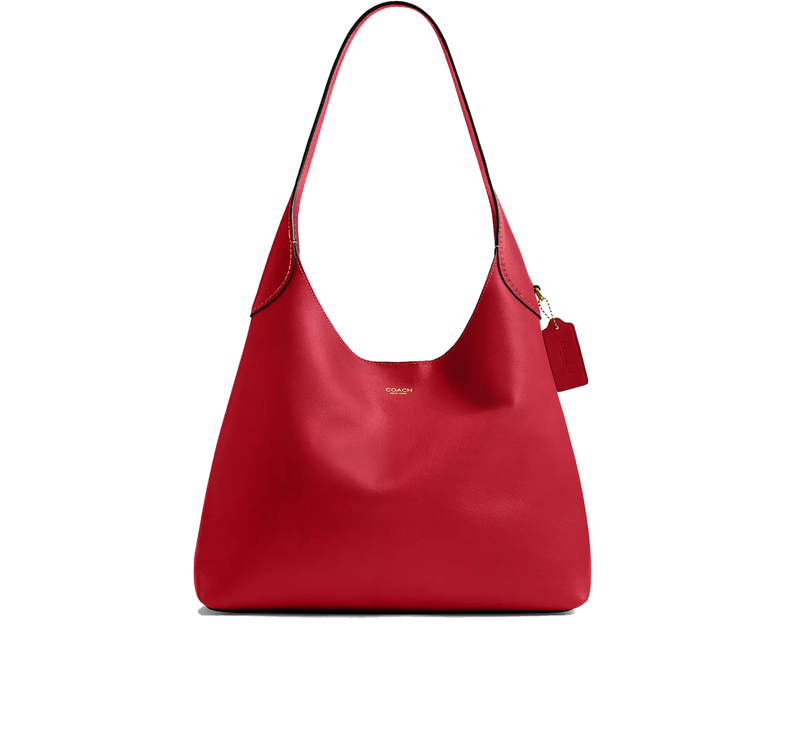 Coach Women's Brooklyn Shoulder Bag 34 Brass/Scarlet