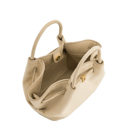 JW PEI Women's Hana Mini Faux Suede Tote Bag Off White/Gold