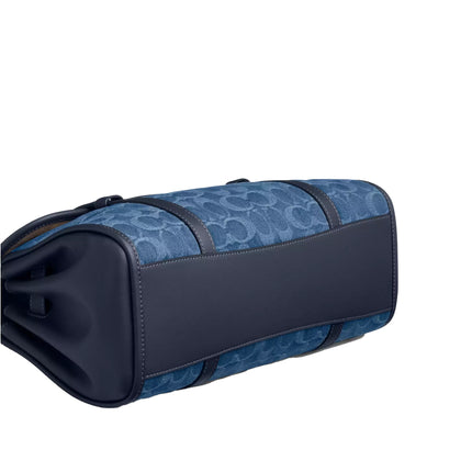 Coach Women's Bridget Flap Shoulder Bag In Signature Denim Gold/Indigo