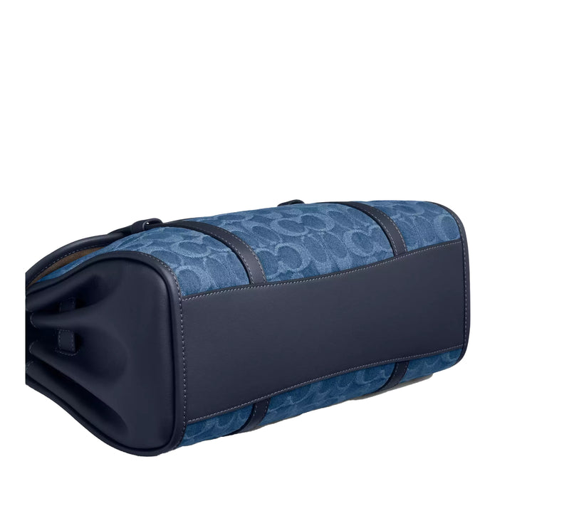 Coach Women's Bridget Flap Shoulder Bag In Signature Denim Gold/Indigo