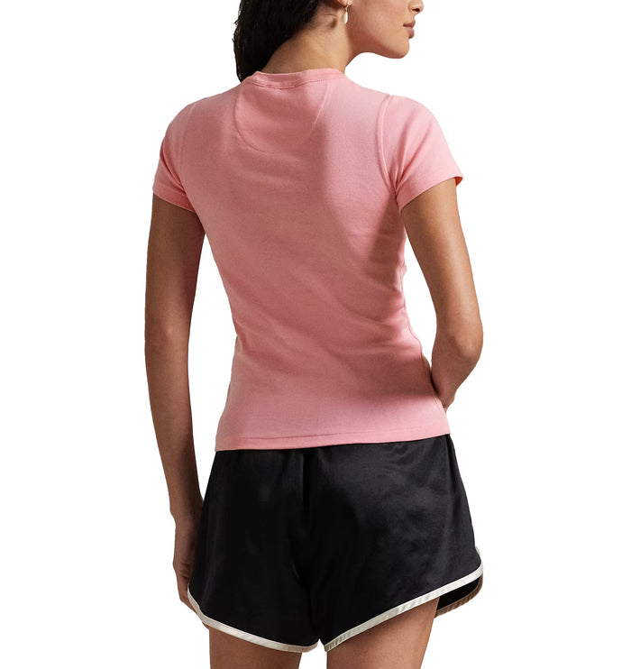 Polo Ralph Lauren Women's Pink Pony Cotton Crewneck Tee Course Pink