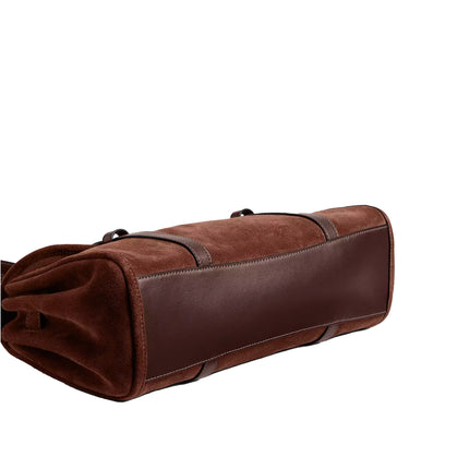 Coach Women's Bridget Flap Shoulder Bag Suede/Gold/Vintage Brown/Maple