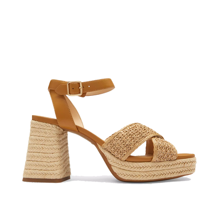 Coach Women's Block Heel Sandal Natural