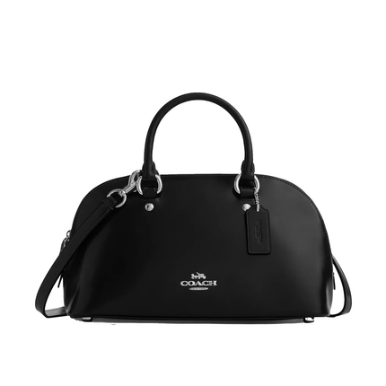 Coach Women's Lara Satchel Bag Silver/Black