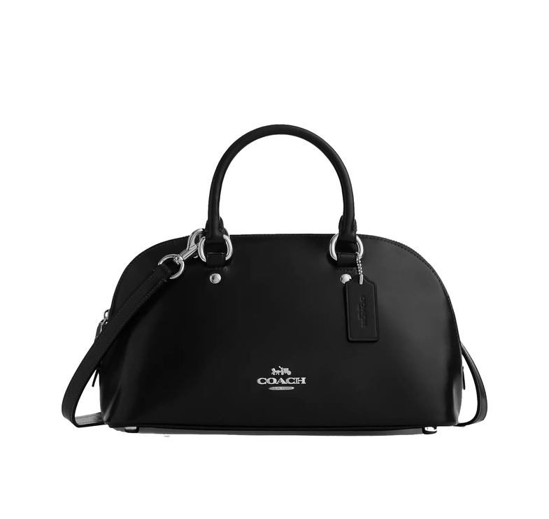 Coach Women's Lara Satchel Bag Silver/Black