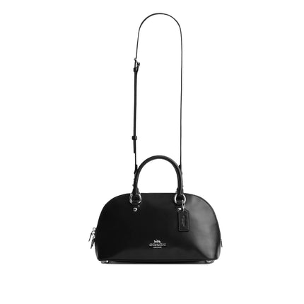 Coach Women's Lara Satchel Bag Silver/Black