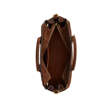 Coach Women's Soft Empire Carryall Bag 40 Suede/Brass/Warm Brown