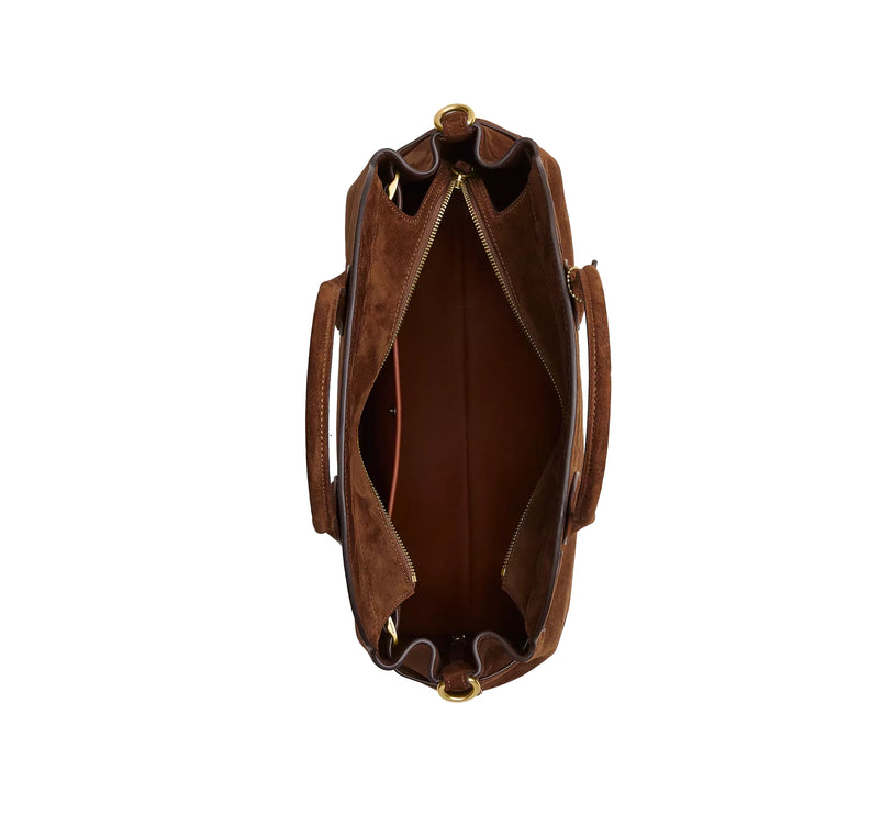 Coach Women's Soft Empire Carryall Bag 40 Suede/Brass/Warm Brown