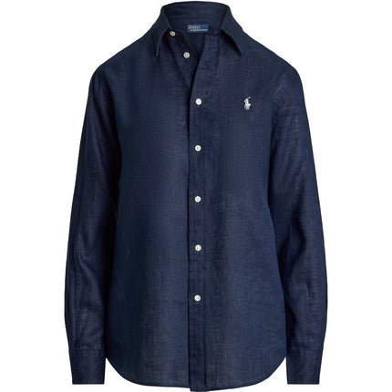 Polo Ralph Lauren Women's Classic Fit Linen Shirt Newport Navy