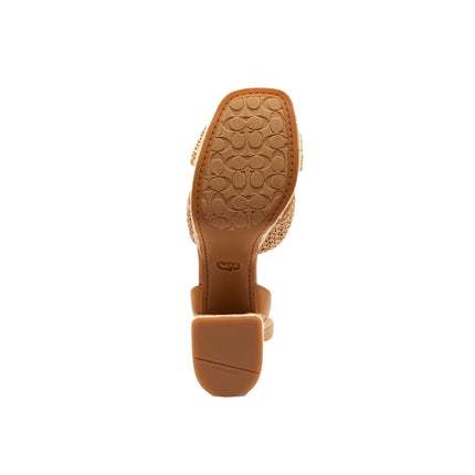 Coach Women's Block Heel Sandal Natural