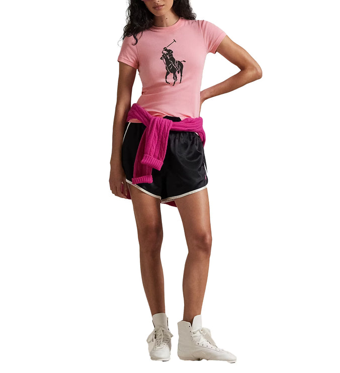 Polo Ralph Lauren Women's Pink Pony Cotton Crewneck Tee Course Pink