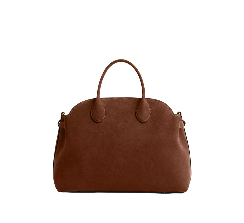 Coach Women's Soft Empire Carryall Bag 40 Suede/Brass/Warm Brown