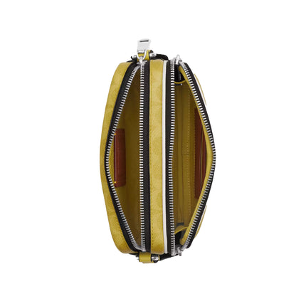 Coach Unisex Colton Crossbody Bag 19 In Signature Canvas With Coach Graphic Silver/Light Citron