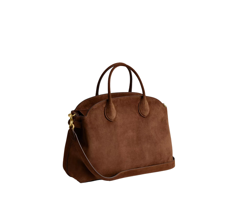 Coach Women's Soft Empire Carryall Bag 40 Suede/Brass/Warm Brown