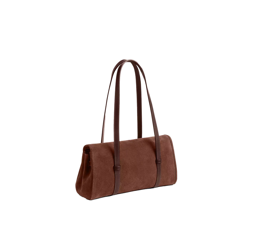 Coach Women's Bridget Flap Shoulder Bag Suede/Gold/Vintage Brown/Maple