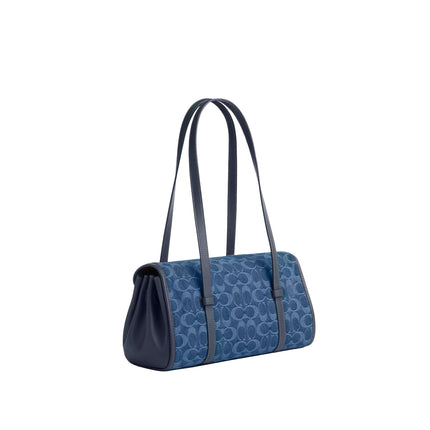 Coach Women's Bridget Flap Shoulder Bag In Signature Denim Gold/Indigo