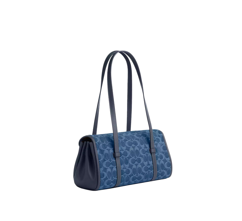 Coach Women's Bridget Flap Shoulder Bag In Signature Denim Gold/Indigo