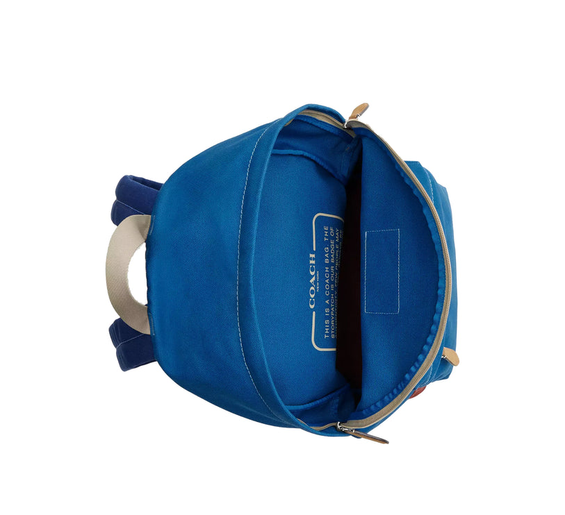 Coach Unisex Tyler Backpack Silver/Blue Multi