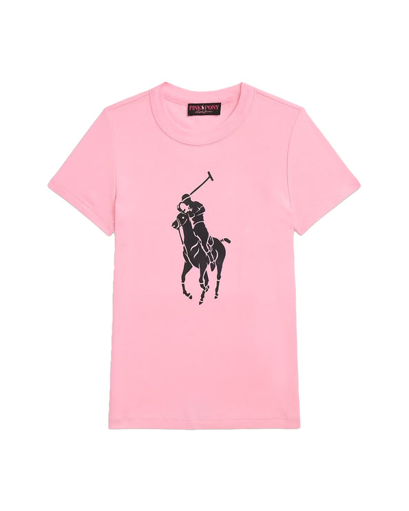 Polo Ralph Lauren Women's Pink Pony Cotton Crewneck Tee Course Pink