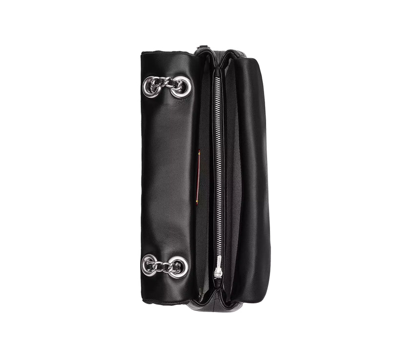 Coach Women's Tabby Chain Crossbody Bag 19 With Quilting Silver/Black