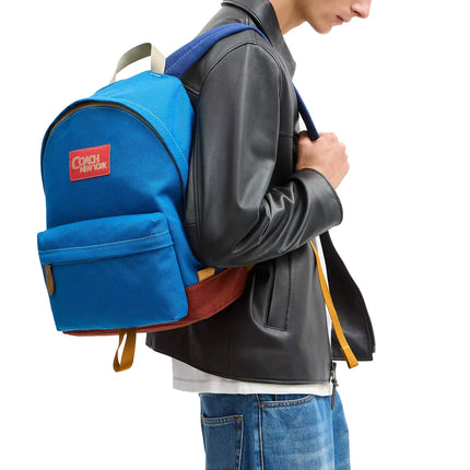 Coach Unisex Tyler Backpack Silver/Blue Multi
