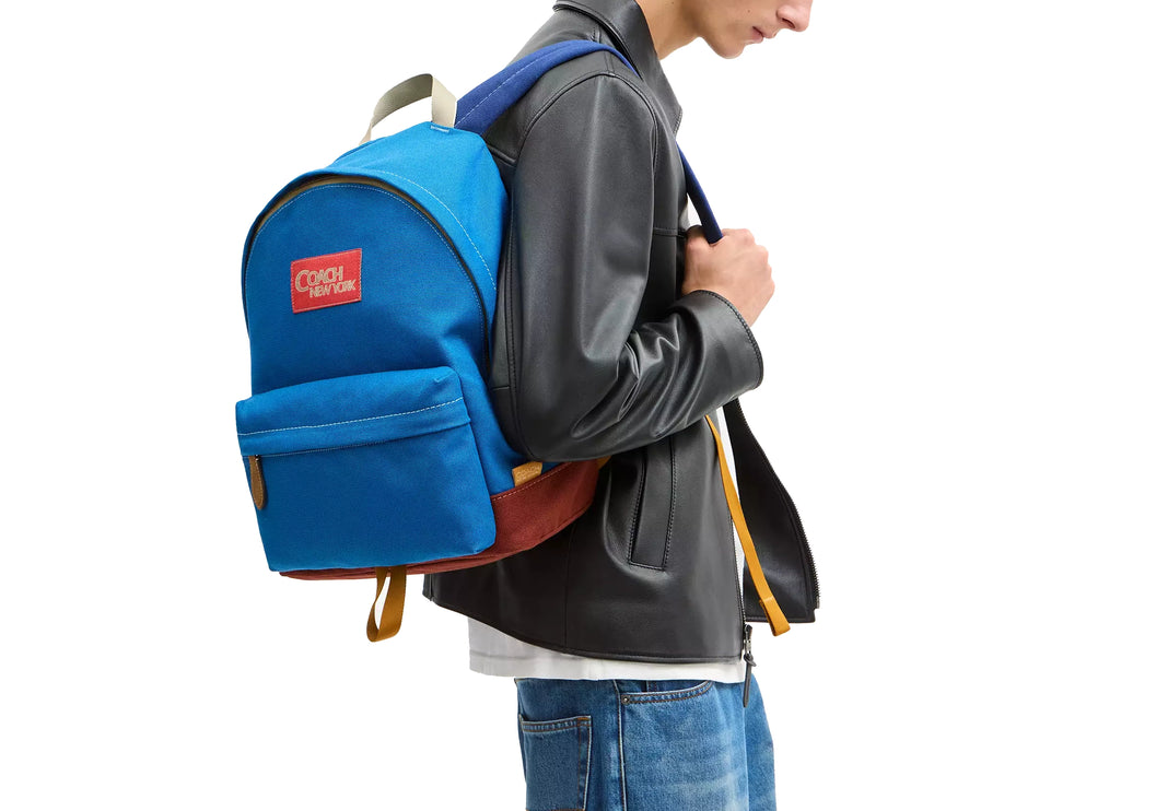 Coach Unisex Tyler Backpack Silver/Blue Multi
