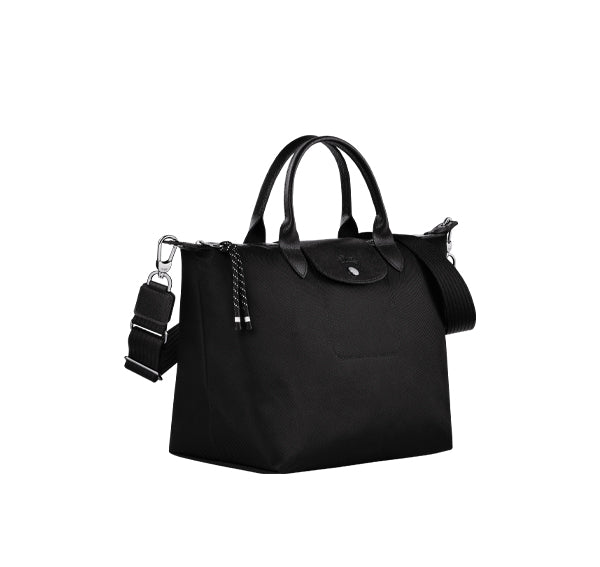 Longchamp Women's Le Pliage Energy L Handbag Black Recycled Canvas