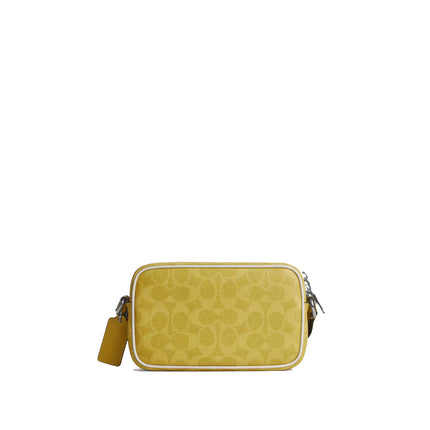 Coach Unisex Colton Crossbody Bag 19 In Signature Canvas With Coach Graphic Silver/Light Citron