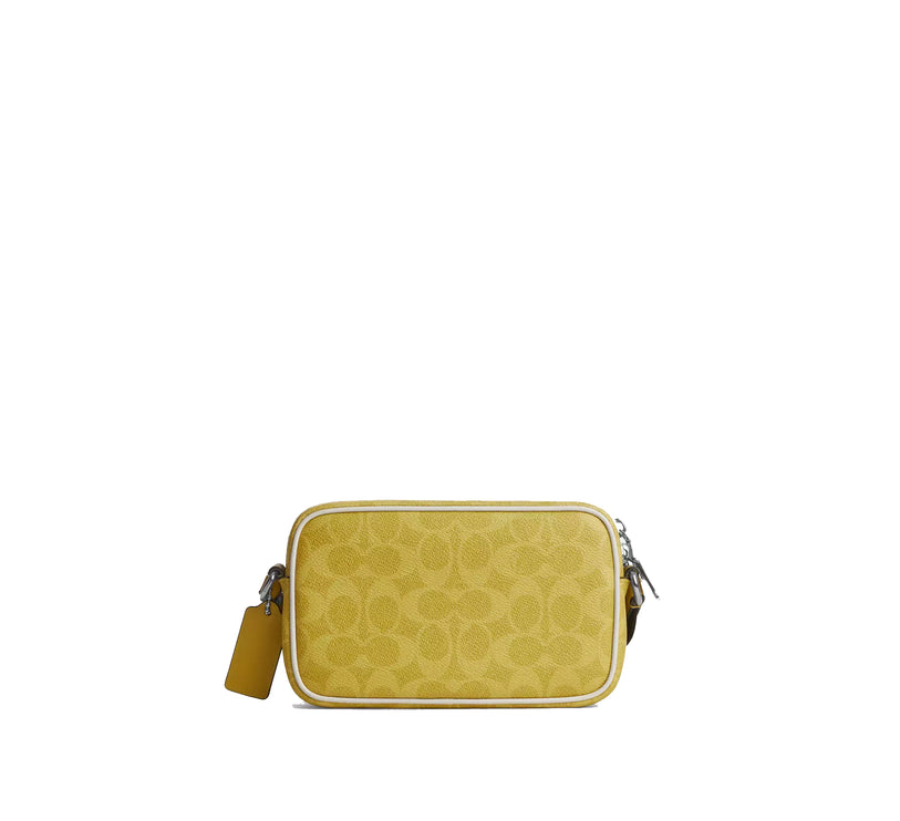 Coach Unisex Colton Crossbody Bag 19 In Signature Canvas With Coach Graphic Silver/Light Citron