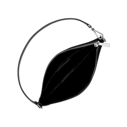 Michael Kors Women's Jet Set Travel Small Signature Logo and Smooth Wristlet Silver/Black