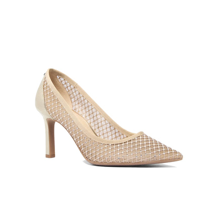 Michael Kors Women's Willa Embellished Mesh Pump Pale Gold