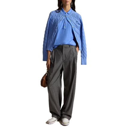 Polo Ralph Lauren Women's Cable-Knit Cotton Crewneck Cardigan New Litchfield Blue