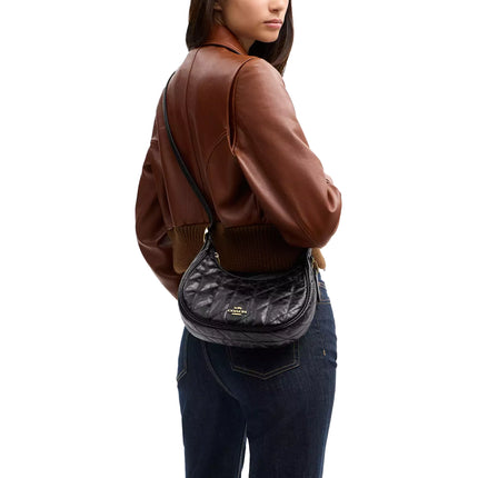 Coach Women's Emily Shoulder Bag With Quilting Gold/Black