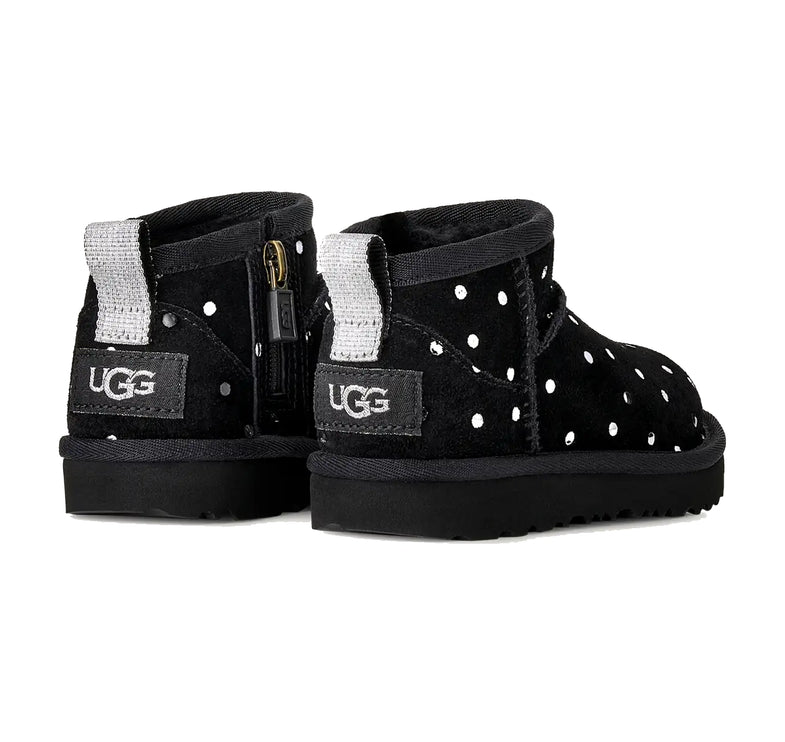 UGG Toddlers Classic Ultra Mini Shiny Dots Black