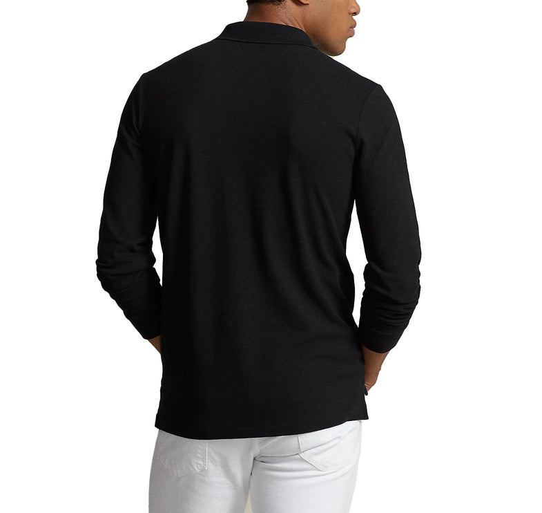 Polo Ralph Lauren Men's Mesh Long Sleeve Polo Shirt All Fits Polo Black