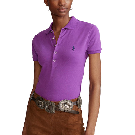 Polo Ralph Lauren Women's Slim Fit Stretch Polo Shirt Paloma Purple