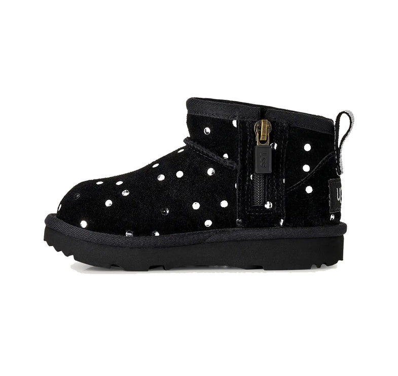UGG Toddlers Classic Ultra Mini Shiny Dots Black