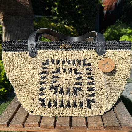 Sienna D’or Sahara Tote Black&Beige